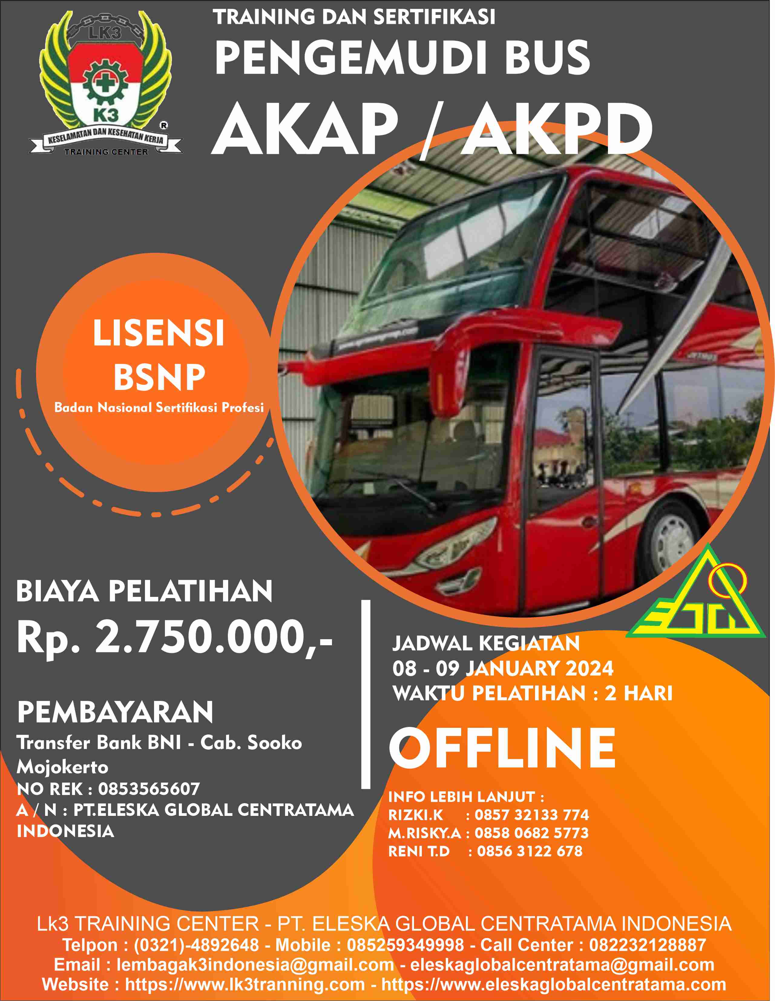 SERTIFIKASI DAN PELATIHAN BUS AKAP/AKDP