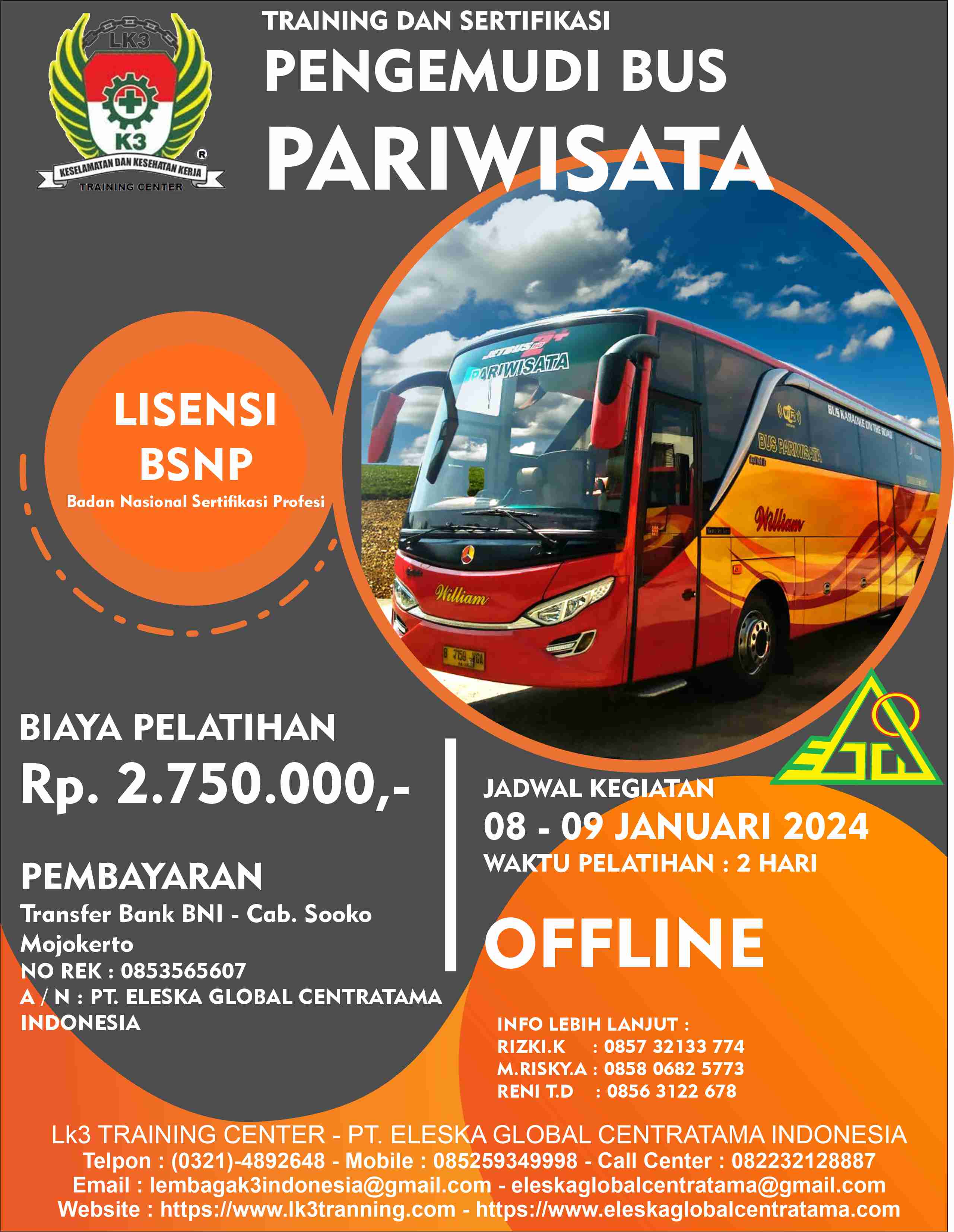 SERTIFIKASI PENGEMUDI BUS PARIWISATA